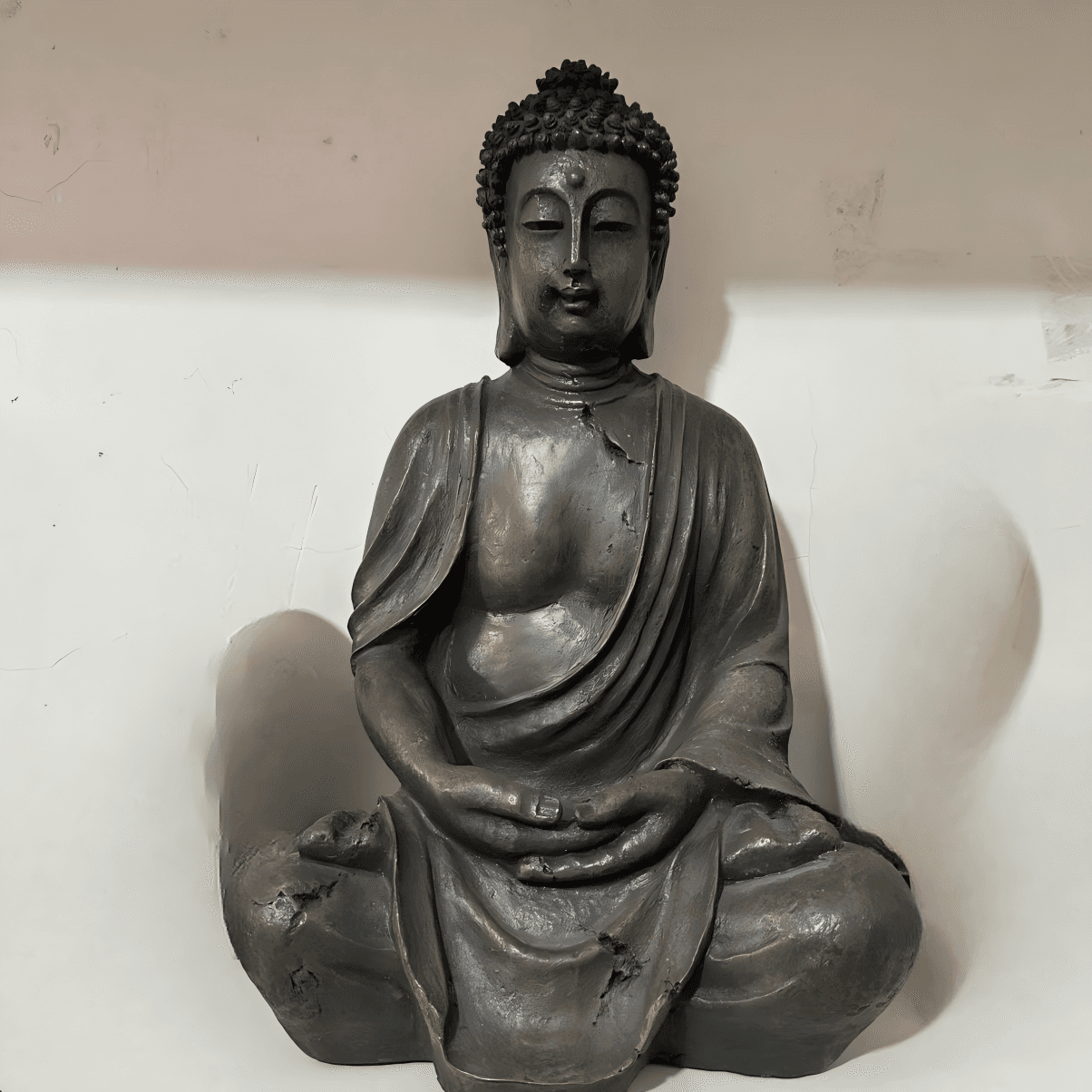  Zen Home Decor-Custom Antique Bronze Effect Resin Buddha Statue 