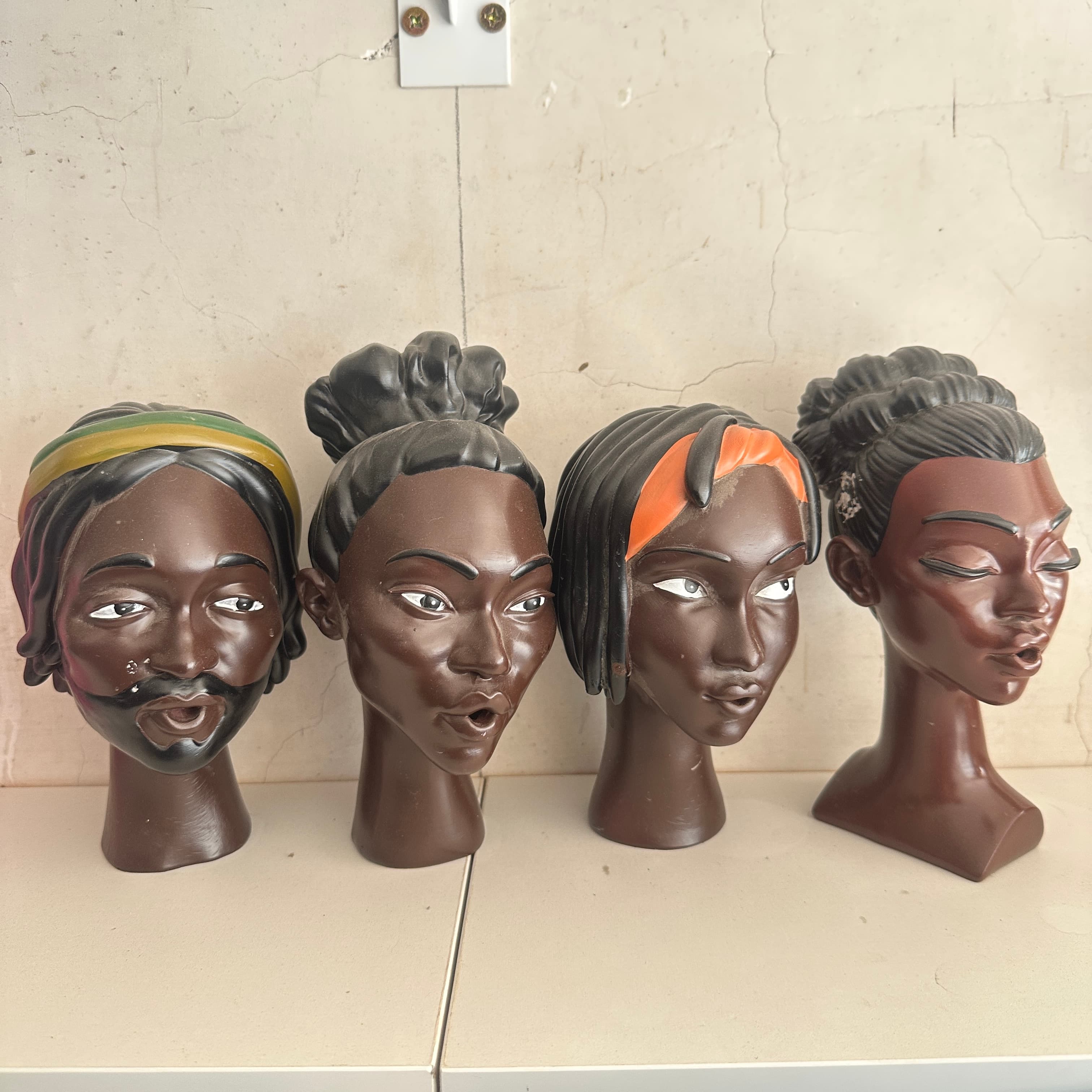 Custom Modern Resin African Heritage Bust Statues for Home Decor