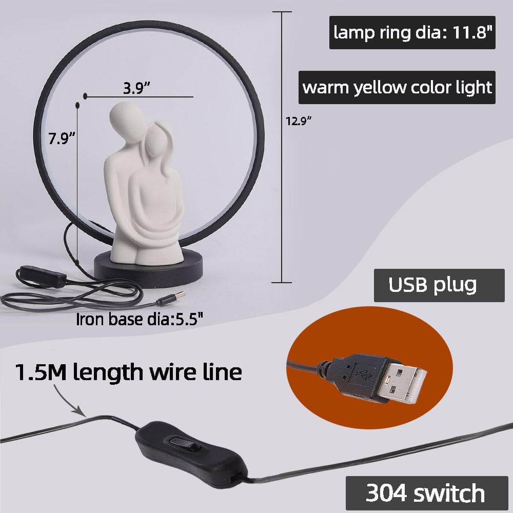 Creative Couple Romantic Modern Wedding Party Light Home Decoration Table Lamp Ornament Gifts for Bedroom Decor — image 7