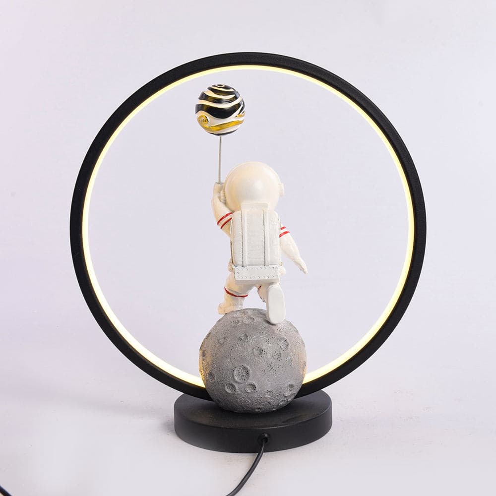 Modern LED Resin Astronaut Statue Table Night Light with USB Plug for Kids Room Bedroom Nightstand Decoration — image 5