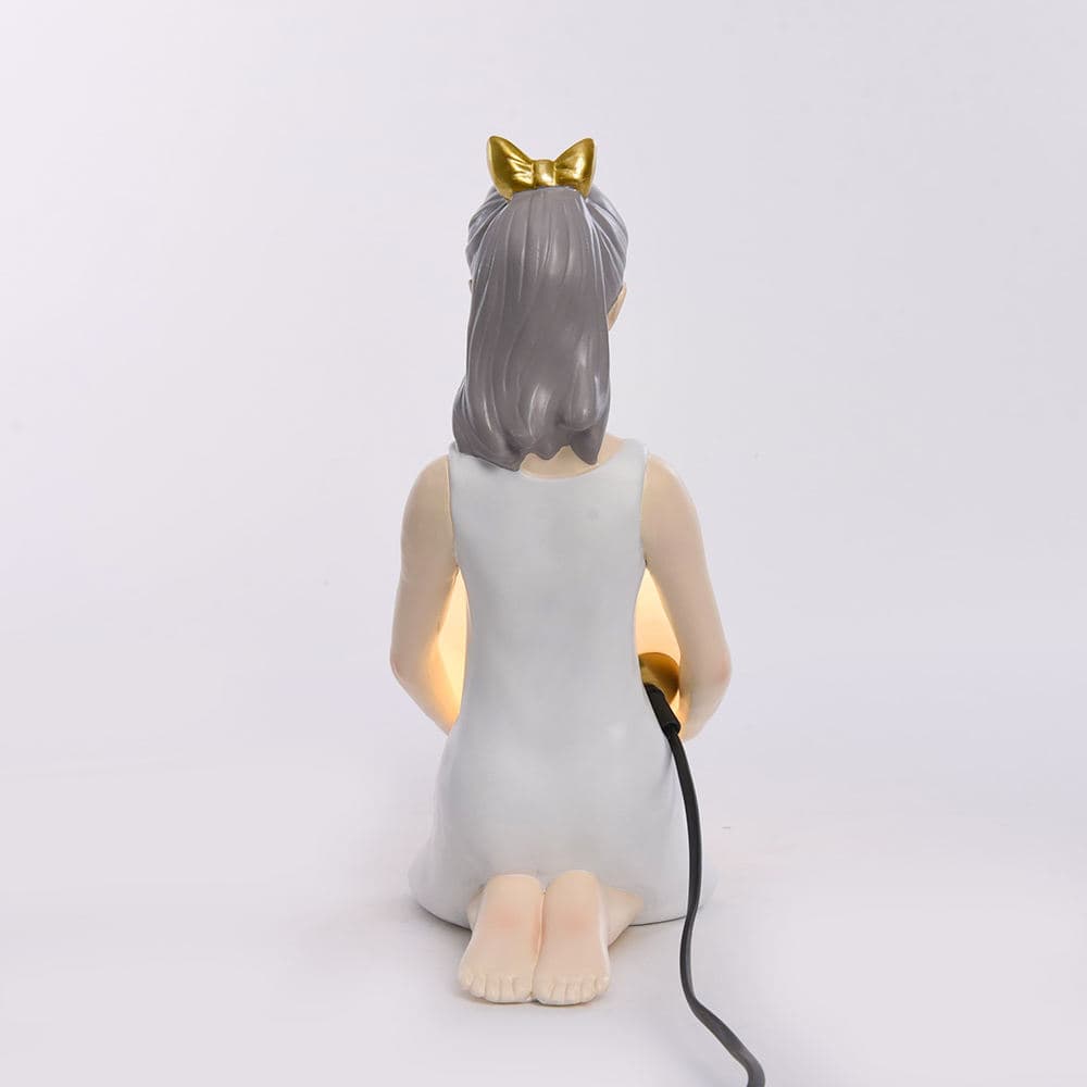 Modern Cute Home Decor Nordic Table Lamp Resin Girl Figurine Night Light for Room — image 5