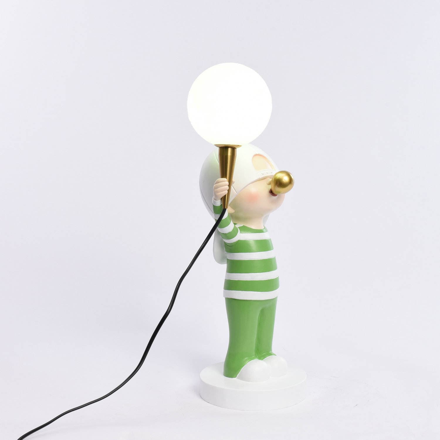Polyresin Home Decor Lighting Accessory Nordic Resin Bubble Boy Sculpture Table Lamp Home Decoration — image 6