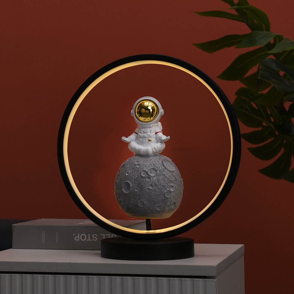 USB Plug Led Decoration Kids Room Lights Yoga Meditation Bedroom Resin Astronaut Statue Modern Table Night Lamps Home Decor — image 2