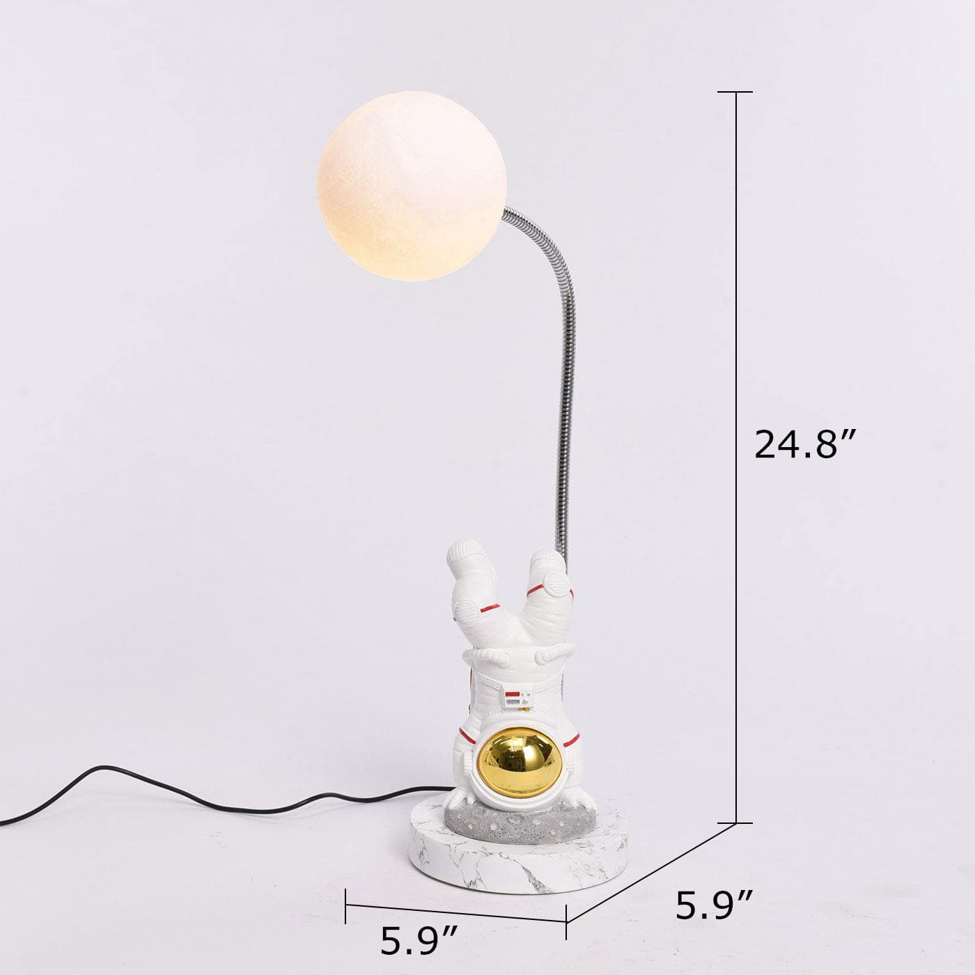 Home Decor Spaceman Resin Statue Desk Lamp Bedroom Accessories Office Room Furniture Astronaut Night Light — image 4