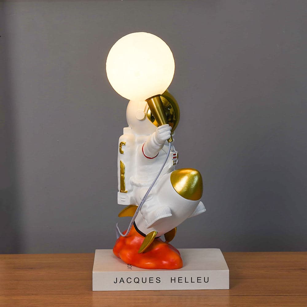 Bedroom LED Nightstand Table Lamp Space Buddy Light Astronaut Statue with USB Plug Idea Gifts for Birthday — image 5