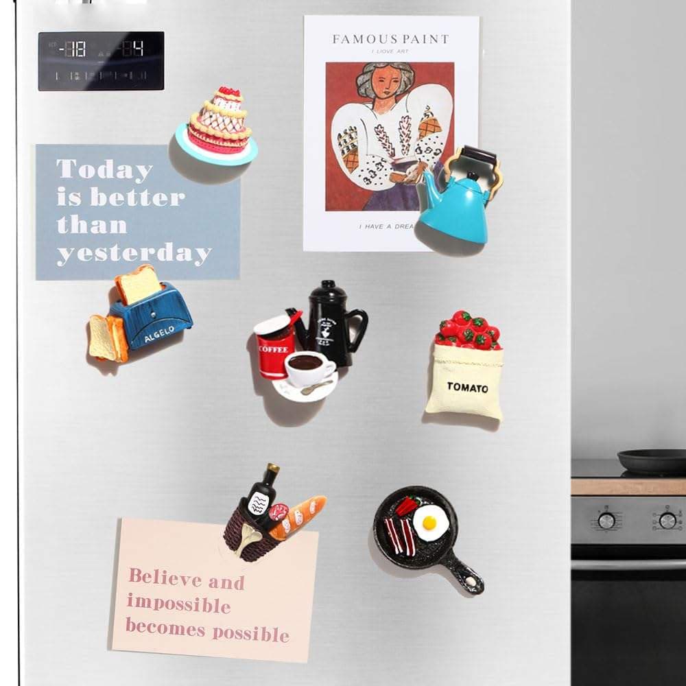 Creative Cartoon Afternoon Tea Food 3D Resin Magnetic Sticker Medium Sheet Size for Foreign Trade Fridge Magnets — image 3