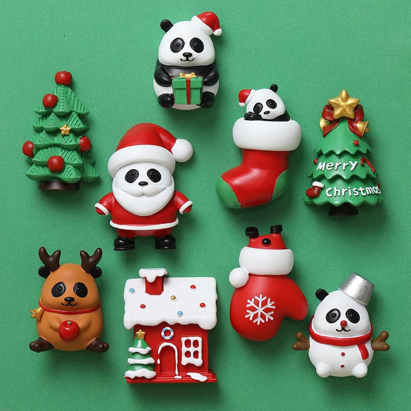 Three-dimensional Resin Magnetic Stickers DIY Creative Christmas Gift Art Deco Design Style Entire Set — image 2
