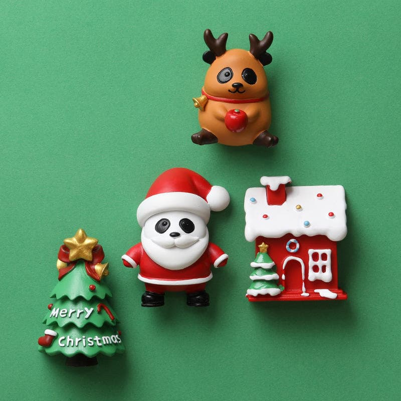 Three-dimensional Resin Magnetic Stickers DIY Creative Christmas Gift Art Deco Design Style Entire Set — image 3