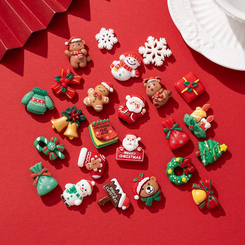 Cute DIY Modern Eco-friendly Custom Shape Resin Magnetic Stickers for Fridge New Year and Christmas Decor Santa Claus Reindeer — image 2