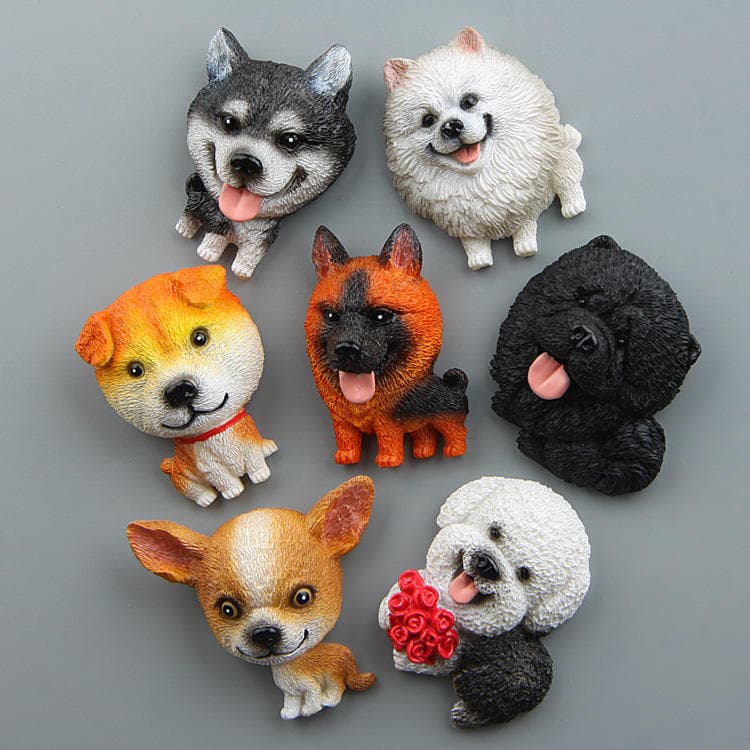 Factory Hot Sale Custom Shape Dog Model Resin Magnetic Refrigerator Sticker Customized Color Durable Art Deco Design — image 5