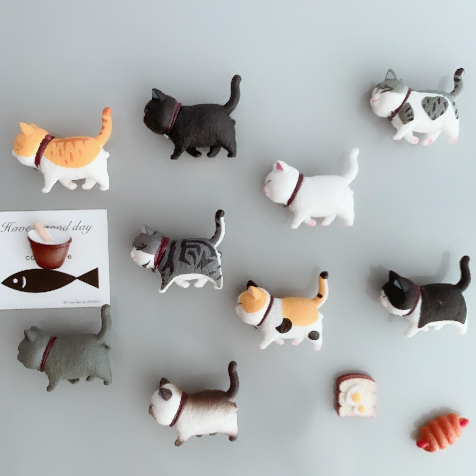 Wholesale Creative 3D Cartoon Cat Refrigerator Magnets Office and Home Decor Fridge Sticker Figurines Resin Gift Anime Figure — image 2