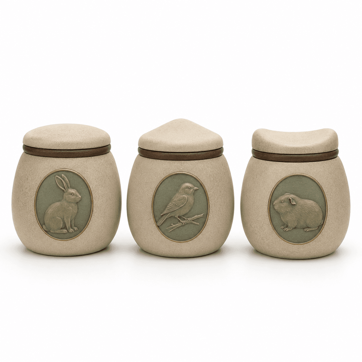 Ceramic/Resin Pet Cremation Urns for Small Pets: Bunny, Bird, Guinea Pig