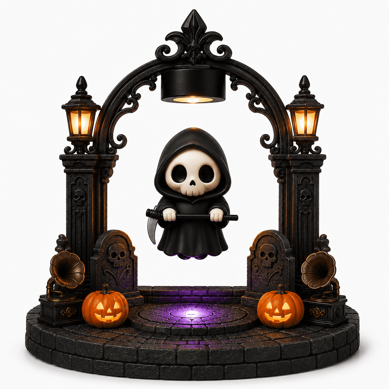 Kelikuli Magnetic Levitation Halloween Lighted Figure - Spooky Cute Resin Lamp — image 20