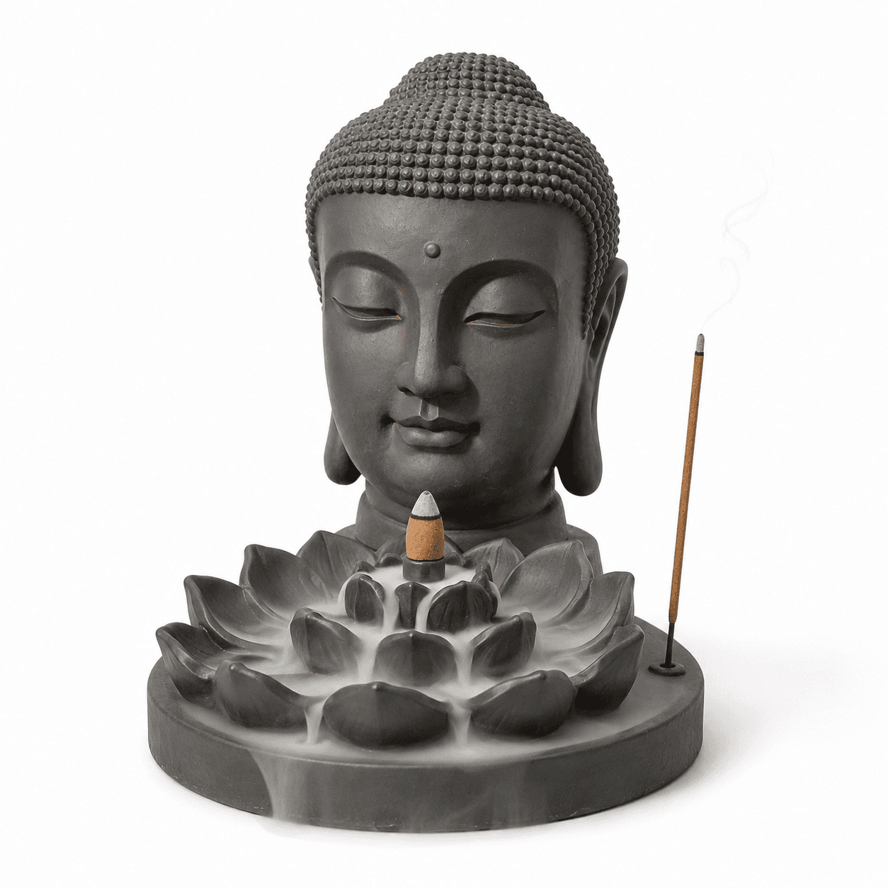 Kelikuli Zen Buddha Statue Incense Burner & Mini Sand Garden Decor — image 22