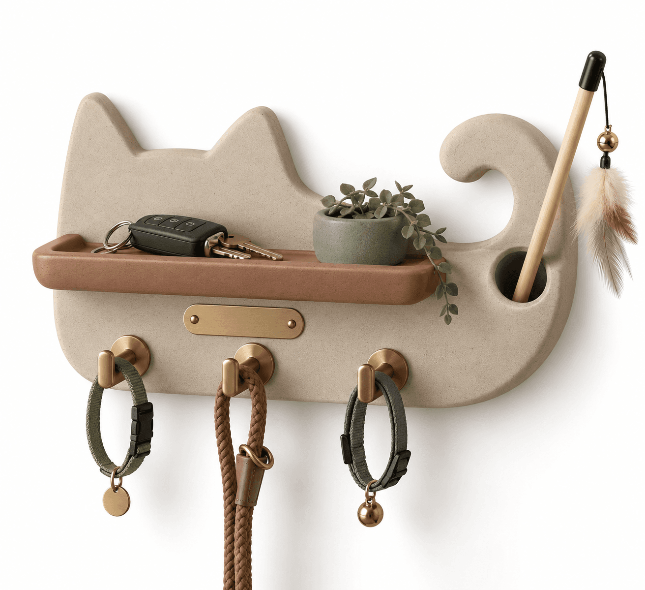 Kelikuli Pet Wall Hooks & Leash Organizer - Resin Dog Coat Rack — image 4