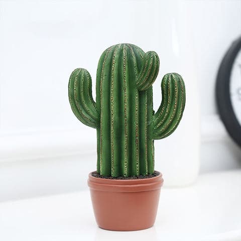 Modern New Creative Handmade Resin Cactus Shaped Vase Tabletop Ornament for Living Room