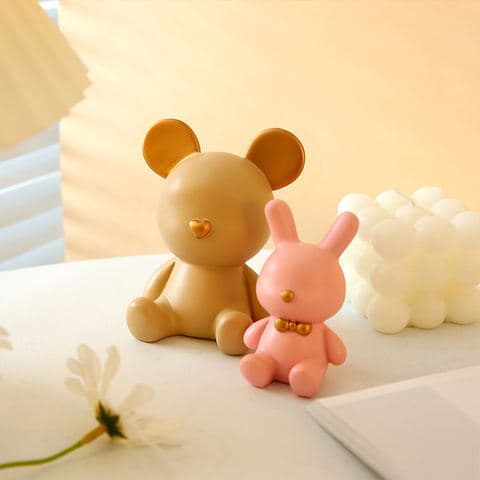 New Creative Cute Cartoon Multicolored Animal Resin Statue Desktop Decoration Craft Gift for Home