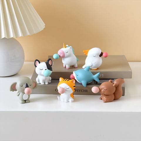 Adorable Resin Dino Baby Figurine Creative Cartoon Character Ornament for Living Room Office Desk Decoration