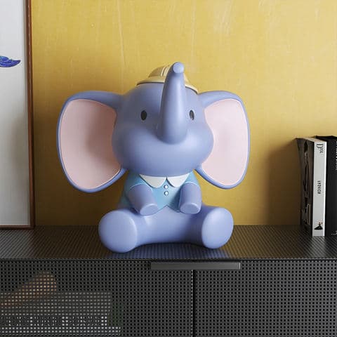 Resin Elephant Figurine Auspicious Blessing Living Room Entryway Decor Symbolic Good Luck Creative Animal Sculpture