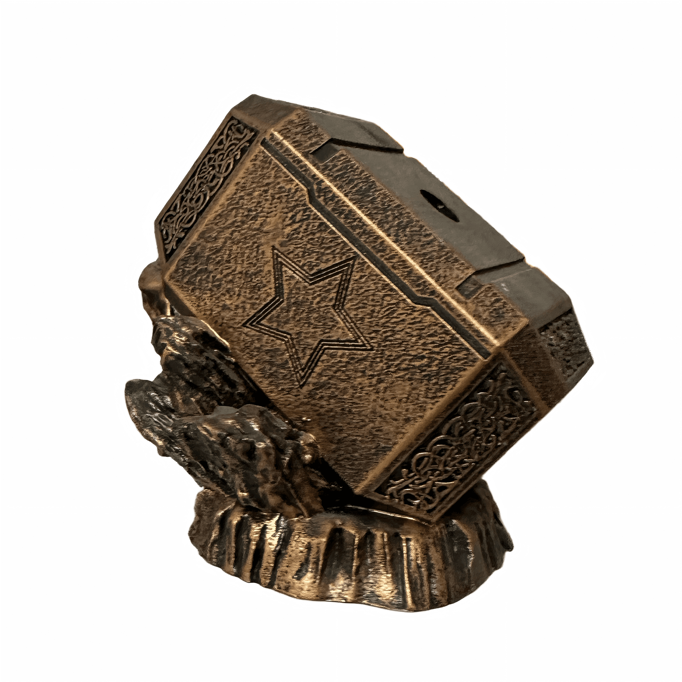 Custom Antique Resin Magic Hammer Statue for Desktop Decor