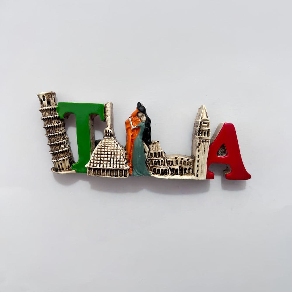 European Italy Custom Creative Tourism Resin 3D Promotional Refrigerator Magnets Travel Souvenir Gifts Fridge Magnet