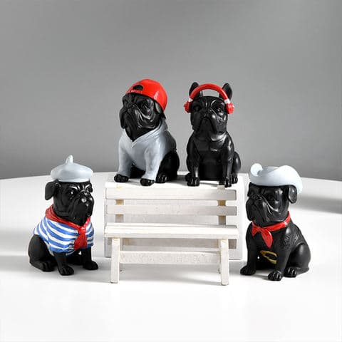 Modern Creative Desktop Ornament Cute Cartoon Animal Resin Figurine for Home Office Decoration Gift