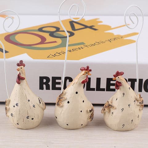 New Creative Vintage Hand-Painted Cute Chicken Resin Sculpture Desktop Ornament for Chicken Lovers