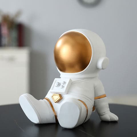 Sci Fi Astronaut Resin Sculpture Futuristic Design Spaceman Desk Art Collectible for Sci Fi Enthusiasts