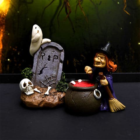 High Quality LED Light up Resin House Halloween Spooky Decor Night Light Figurine Creepy Glow Holiday Ornament