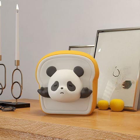 Resin Panda Statue Cute Animal Figurine Healing Desk Decoration Living Room Ornament Creative Mini Sculpture