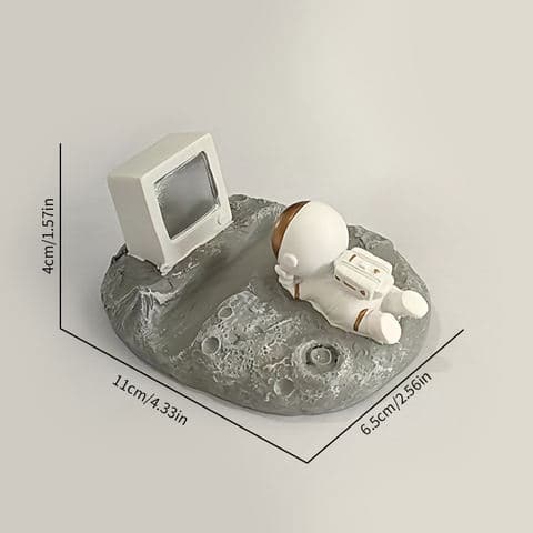 Space Astronaut Phone Holder Planet Exploration Desk Decor Creative Stand Sci Fi Home Office Essential