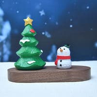 Cute Santa Claus Snowman Bear Mini Resin Statue Desktop Christmas Ornaments for Christmas